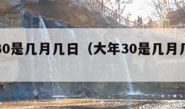 大年30是几月几日（大年30是几月几日农历）