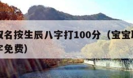 婴儿取名按生辰八字打100分（宝宝取名生辰八字免费）