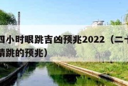 二十四小时眼跳吉凶预兆2022（二十四小时眼睛跳的预兆）