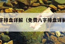 免费八字排盘详解（免费八字排盘详解析软件）