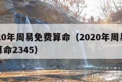 2020年周易免费算命（2020年周易免费算命2345）