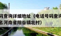 电话号码查询详细地址（电话号码查询详细地址及姓名河南省阳谷镇北村）