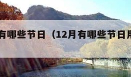 12月有哪些节日（12月有哪些节日用英语表示）