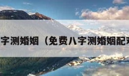 免费八字测婚姻（免费八字测婚姻配对指数）