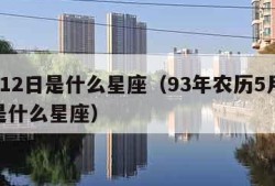 5月12日是什么星座（93年农历5月12日是什么星座）