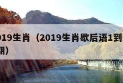 2019生肖（2019生肖歇后语1到153期）