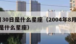 8月30日是什么星座（2004年8月30日是什么星座）