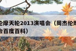 周杰伦摩天轮2013演唱会（周杰伦摩天轮演唱会百度百科）