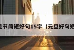 元旦节简短好句15字（元旦好句短句）