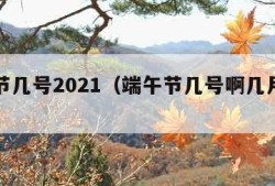 端午节几号2021（端午节几号啊几月几号）