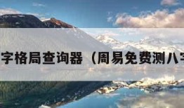 周易八字格局查询器（周易免费测八字格局）