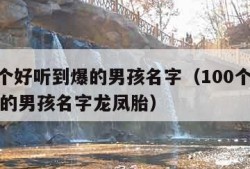 100个好听到爆的男孩名字（100个好听到爆的男孩名字龙凤胎）