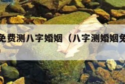 算八字免费测八字婚姻（八字测婚姻免费免费算姻缘）