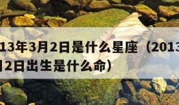 2013年3月2日是什么星座（2013年3月2日出生是什么命）