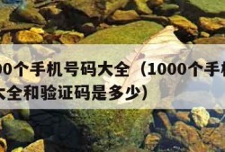 1000个手机号码大全（1000个手机号码大全和验证码是多少）