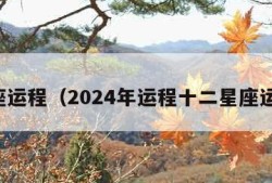 星座运程（2024年运程十二星座运程）