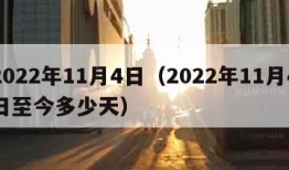 2022年11月4日（2022年11月4日至今多少天）