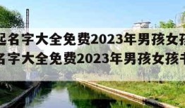 小孩起名字大全免费2023年男孩女孩（小孩起名字大全免费2023年男孩女孩书字开头）