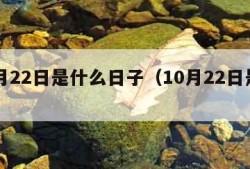 10月22日是什么日子（10月22日是啥）