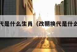 改朝换代是什么生肖（改朝换代是什么生肖年）