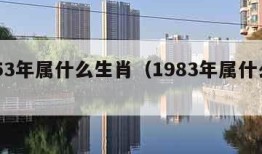 1953年属什么生肖（1983年属什么生肖）