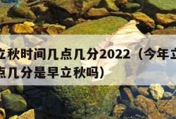 今年立秋时间几点几分2022（今年立秋时间几点几分是早立秋吗）