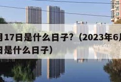 6月17日是什么日子?（2023年6月17日是什么日子）