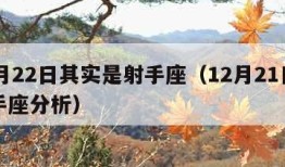 12月22日其实是射手座（12月21日的射手座分析）