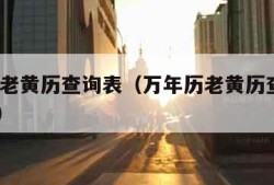 万年历老黄历查询表（万年历老黄历查询表1988年）