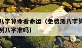 免费测八字算命看命运（免费测八字算命看命运免费测八字准吗）