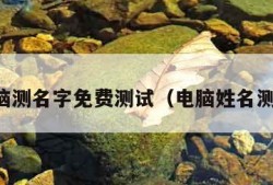 电脑测名字免费测试（电脑姓名测试）