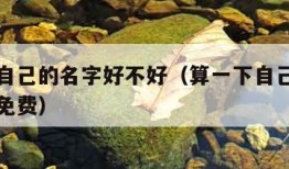 算一下自己的名字好不好（算一下自己的名字好不好免费）